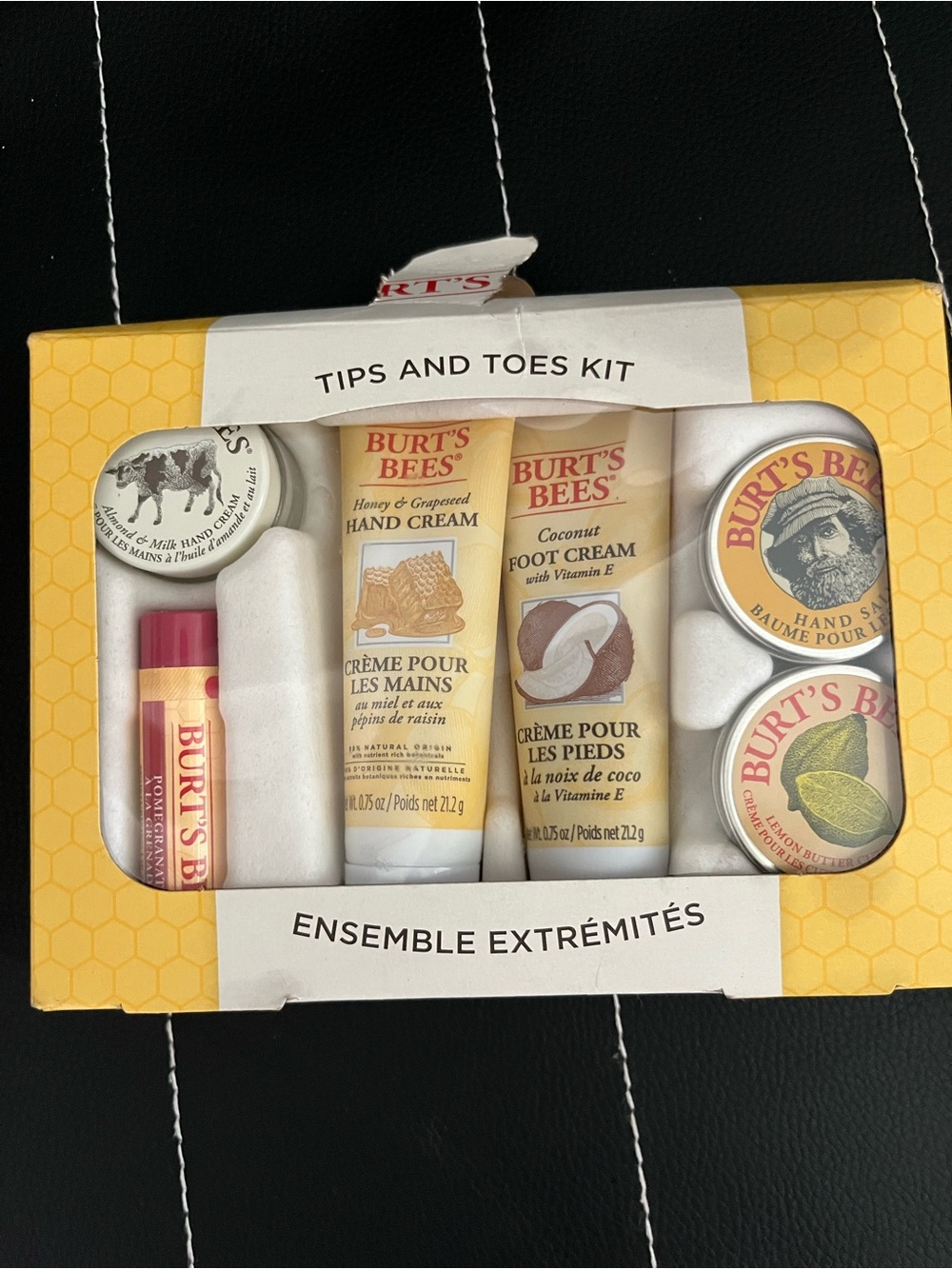 Burt's Bees Tips and Toes Kit in Yellow Packaging